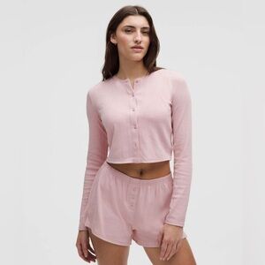 Lululemon Cotton Pointelle Cropped
Button Shirt